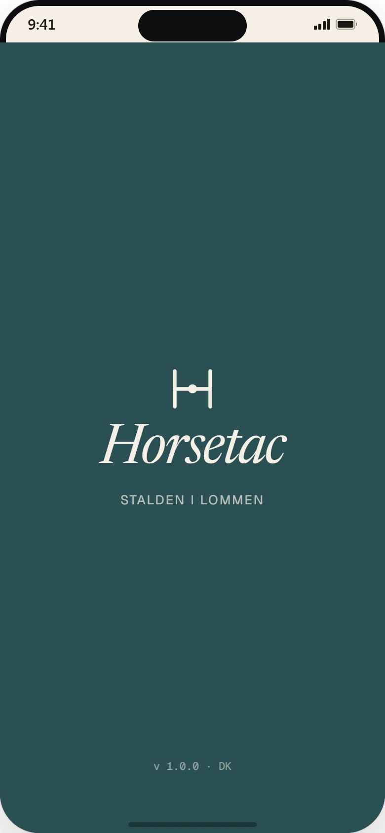 Horsetac, from the design prototype: a horse’s page with this week’s training and the latest logs