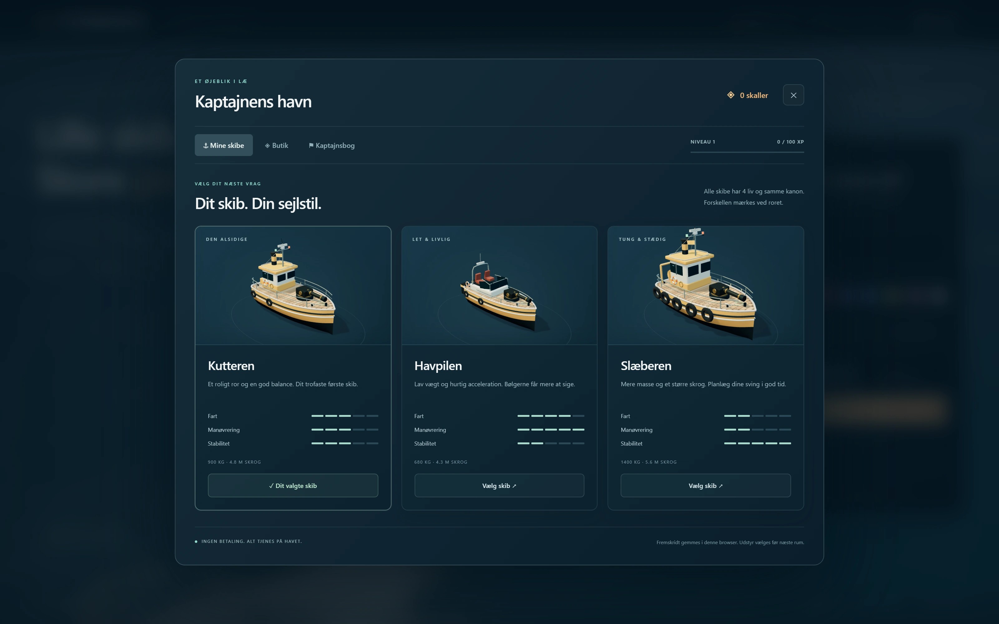 STORMSKUD: Three ships that sail differently